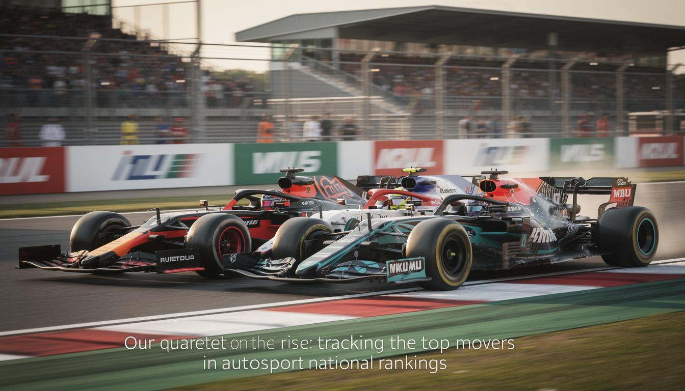 discover the top rising stars in autosport with our in-depth tracking of the national rankings' leading quartet, showcasing the most impressive movers in the competition.