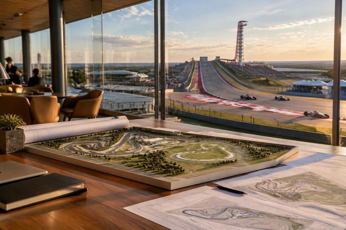 explore cota’s turn 1 clubhouse and discover the plans for a second track at the circuit of the americas.
